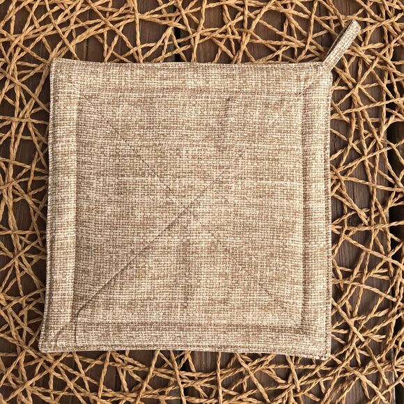 Oven Mitt, 2 Finger Hotpads, Square Potholder, Neutral Print, Baking Gift Set - Picture 5 of 8